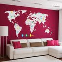 Ver imagem 3 de Adesivo de Parede Mapa-Múndi com Marcadores-Pequeno 100x50cm