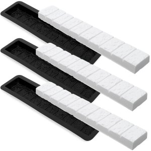 Kit 3 Formas Beiral Jardim Rústico Abs 2mm para Concreto 50x7,5x3cm