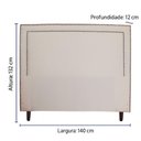 Ver imagem 3 de Cabeceira para Cama de Casal Isadora Linho Bege Escuro Bege Escuro
