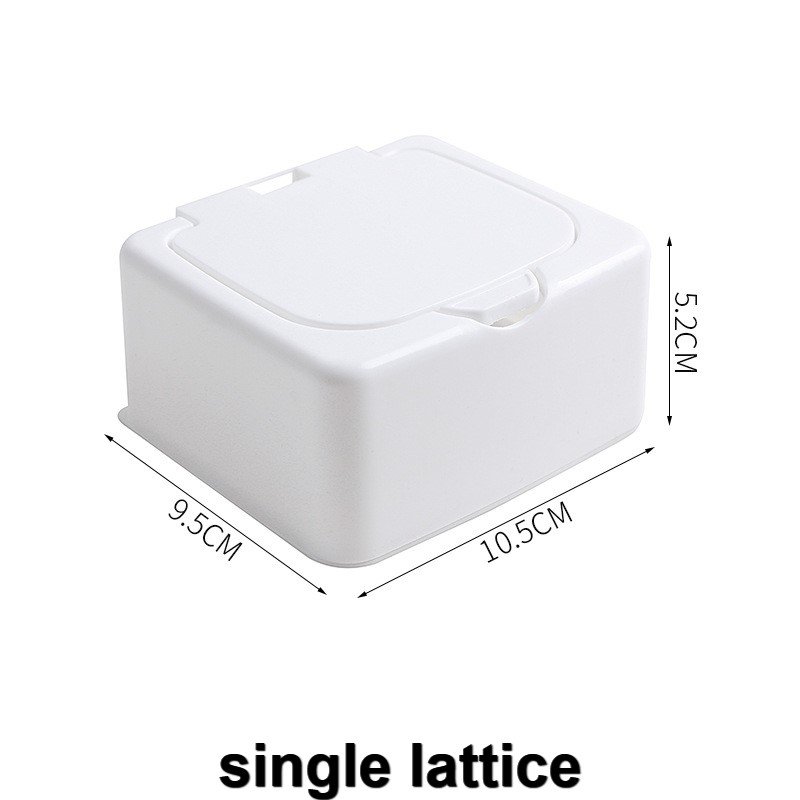 Caixa Organizadora de Plástico com Tampa Multiuso 9.5x10.5x5.2cm Home Things Store Branco