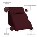 Ver imagem 3 de Escada Pet 46cm Estofada para Cachorro Nuvem R01 Veludo Bordo - Annie Decor