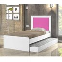 Ver imagem 1 de Bicama Solteiro MDF 193cm x 97cm Luara Cinza/Rosa/Azul