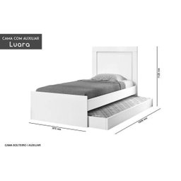 Bicama Solteiro MDF 193cm x 97cm Luara - 3