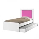 Ver imagem 2 de Bicama Solteiro MDF 193cm x 97cm Luara Cinza/Rosa/Azul