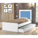 Ver imagem 4 de Bicama Solteiro MDF 193cm x 97cm Luara Cinza/Rosa/Azul