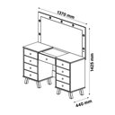 Ver imagem 3 de Penteadeira com Espelho e Leds Eloá Off White com Banqueta Patrimar