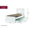 Ver imagem 3 de Bicama Solteiro MDF 193cm x 97cm Luara Branco