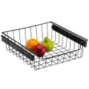 Ver imagem 1 de Gaveta Fruteira Deslizante Aramada com Corrediça Preta 47cm x 37,5cm Cesto Multiuso de Embutir