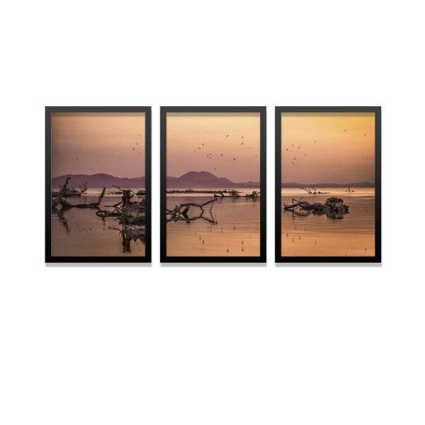 Conjunto Kit 3 Quadros Decorativos Beira Da Praia Los Quadros - 1
