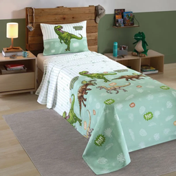 Jogo de Cama Kids Priori Estampa Dino C/ 3 Pcs 130 Fios Döhler - 2