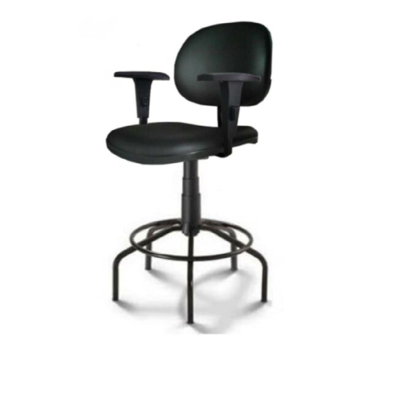 Cadeira Caixa EXECUTIVA LISA com Braços Reguláveis – (Aranha MARTIFLEX) – Cor Preta - 2