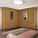 Ver imagem 1 de Closet Sevilha 6 Portas Casal Duplo com Espelho 18 Gavetas Carioca Moveis