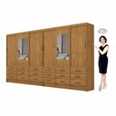 Ver imagem 4 de Closet Sevilha 6 Portas Casal Duplo com Espelho 18 Gavetas Carioca Moveis