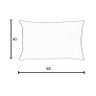 Capa para Almofada em Veludo Liso Retangular 60x40 Branco - 2