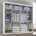 Ver imagem 2 de Guarda Roupa Casal Valencia 6 Pts 6gav C/ Esp com Pés Branco