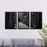 Conjunto Kit 3 Quadros Decorativos Cidade Antiga Tema Preto e Branco Los Quadros - 2