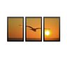 Conjunto Kit 3 Quadros Decorativos Gaivota Ao Pôr do Sol Los Quadros - 1