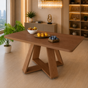 Ver imagem 1 de Mesa Retangular de Jantar 4 Lugares 120x80cm Base Perola em MDF para Sala e Cozinha