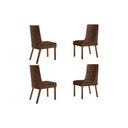 Ver imagem 1 de Cadeira Sala de Jantar Dakota Kit 4 Un Naturalle/suede Marrom - Rufato