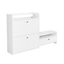 Ver imagem 4 de Sapateira Organizador Calçados Hall de Entrada Sala Quarto Slim 18 Pares:Branco