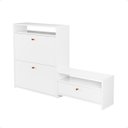 Ver imagem 3 de Sapateira Organizador Calçados Hall de Entrada Sala Quarto Slim 18 Pares:Branco