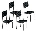 Ver imagem 1 de Kit 4 Cadeiras Ana Corino Preto Lirio Tubo Preto Fosco