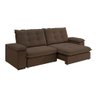Sofá Fofão Premium 2,50m Retrátil/reclinável Suede Marrom - Xflex Sofas - 3