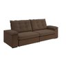 Sofá Fofão Premium 2,50m Retrátil/reclinável Suede Marrom - Xflex Sofas - 4