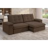 Sofá Fofão Premium 2,50m Retrátil/reclinável Suede Marrom - Xflex Sofas - 1