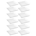 Ver imagem 1 de 12 Pratos Quadrados Brancos Grandes Plástico 21cm Lanchonete Padaria Cozy Coza