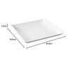 12 Pratos Quadrados Brancos Grandes Plástico 21cm Lanchonete Padaria Cozy Coza - 6