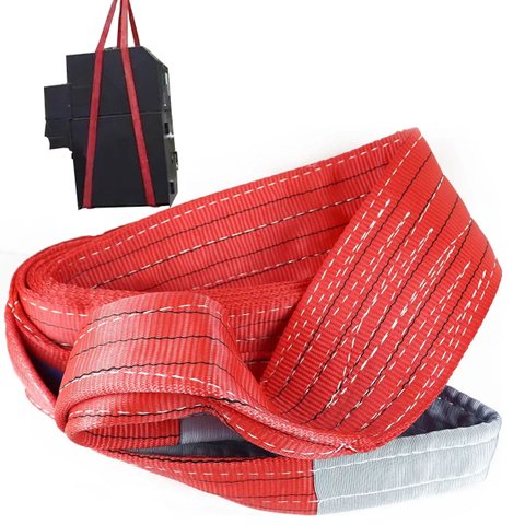 Cinta Elevaçao Carga 5 Toneladas 6 Metros Reforçada Resistente Guincho Guindaste Reboque Transporte