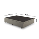 Ver imagem 2 de Cama Box Baú Casal 138x188x42 Cm Linho com Pistão a Gás
