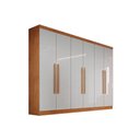Ver imagem 1 de Guarda Roupa 6 Portas e 6 Gavetas Gênova Nature/off White - Bianchi