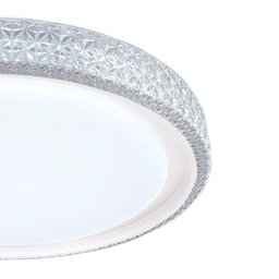 Plafon Led Redondo Sobrepor Íris 20w com Controle Remoto Bivolt Branco - 4