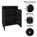 Ver imagem 6 de Mesa Escrivaninha em L 140x130 cm e Balcao 60 cm Preto Artany