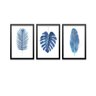 Conjunto Kit 3 Quadros Decorativos Folhagem Azul-Marinho Los Quadros - 1