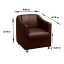 Ver imagem 5 de Poltrona Decorativa Bia Corino Marrom