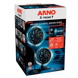 Vent 40cm Arno Coluna 2 em 1 X-treme 9 Ve9m - 2720017494 Preto 220 Volts - 4