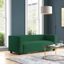 Ver imagem 1 de Sofá Namoradeira Amsterdam 1,40m Veludo Verde - Inova Decorações