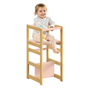 Ver mais imagens de Torre Aprendizagem Montessori 4 em 1 Freijó e Rosa