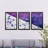 Conjunto Kit 3 Quadros Decorativos Arte Tinta Escorrida Los Quadros - 2