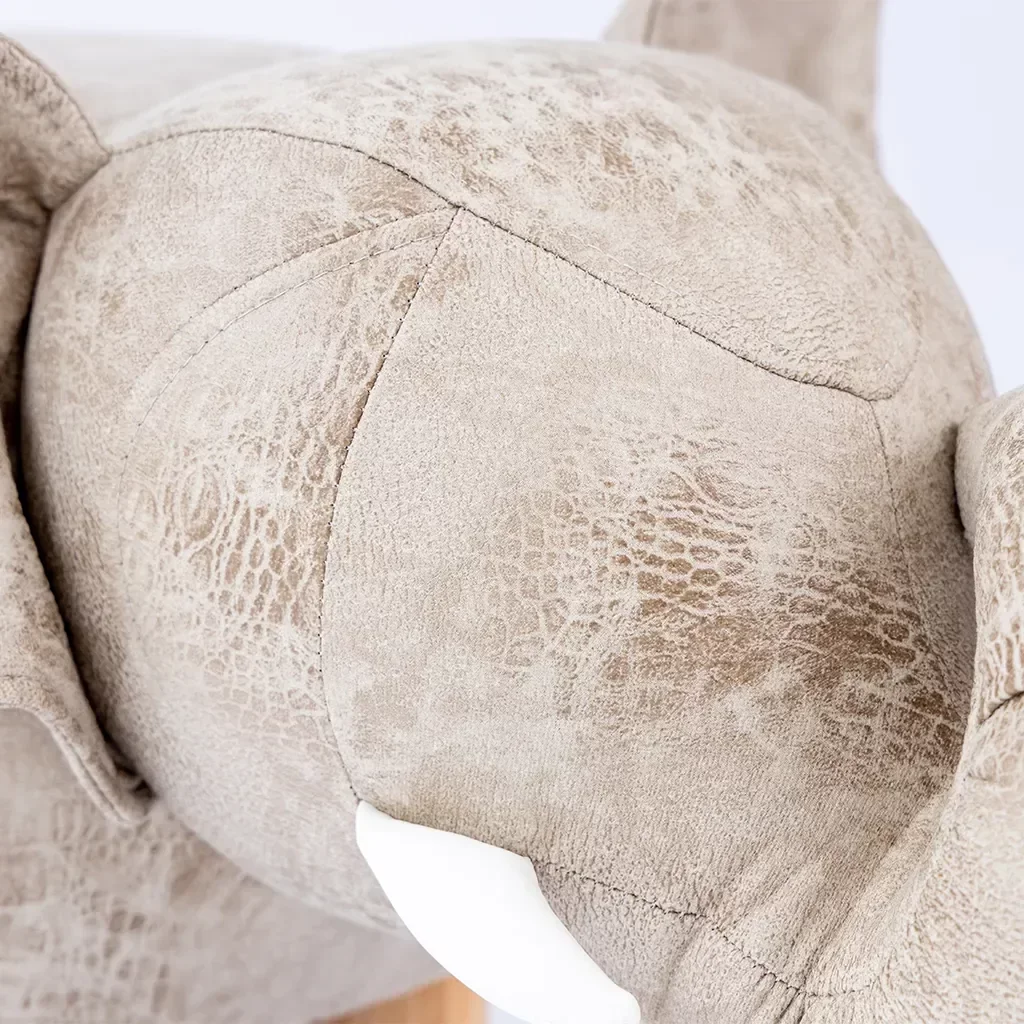 Puff Infantil Elefante Couro Sintético e Madeira L63xa38xc32:sem - 7