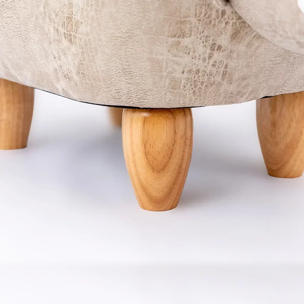 Ver imagem 5 de Puff Infantil Elefante Couro Sintético e Madeira L63xa38xc32:sem