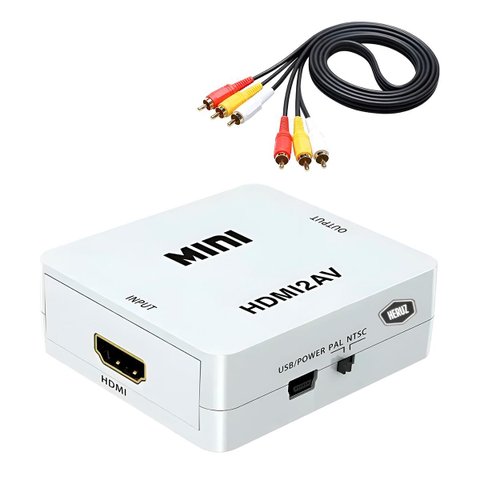 Mini Adaptador Conversor Hdmi P/ Rca Av Vídeo e Áudio Tv