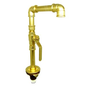 TORNEIRA DESIGN INDUSTRIAL CLASSICA PVC REGISTRO ESFERA 1/2: DOURADO
