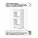 Ver imagem 4 de Carrinho Organizador Multiuso Estante Móvel com Rodízios MDF
