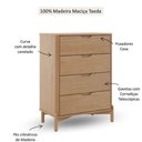 Ver imagem 4 de Cômoda Nest 4 Gavetas Madeira Maciça Amadeirado Finestra Móveis