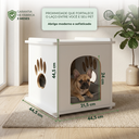Ver imagem 3 de Mesa de Cabeceira Pet Casinha Cachorro Gato Madeira MDF:Branco
