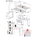 Ver imagem 3 de Conjunto Quarto Bicama com Baú e Escrivaninha Multimóveis MP4122 Branco/Rustic